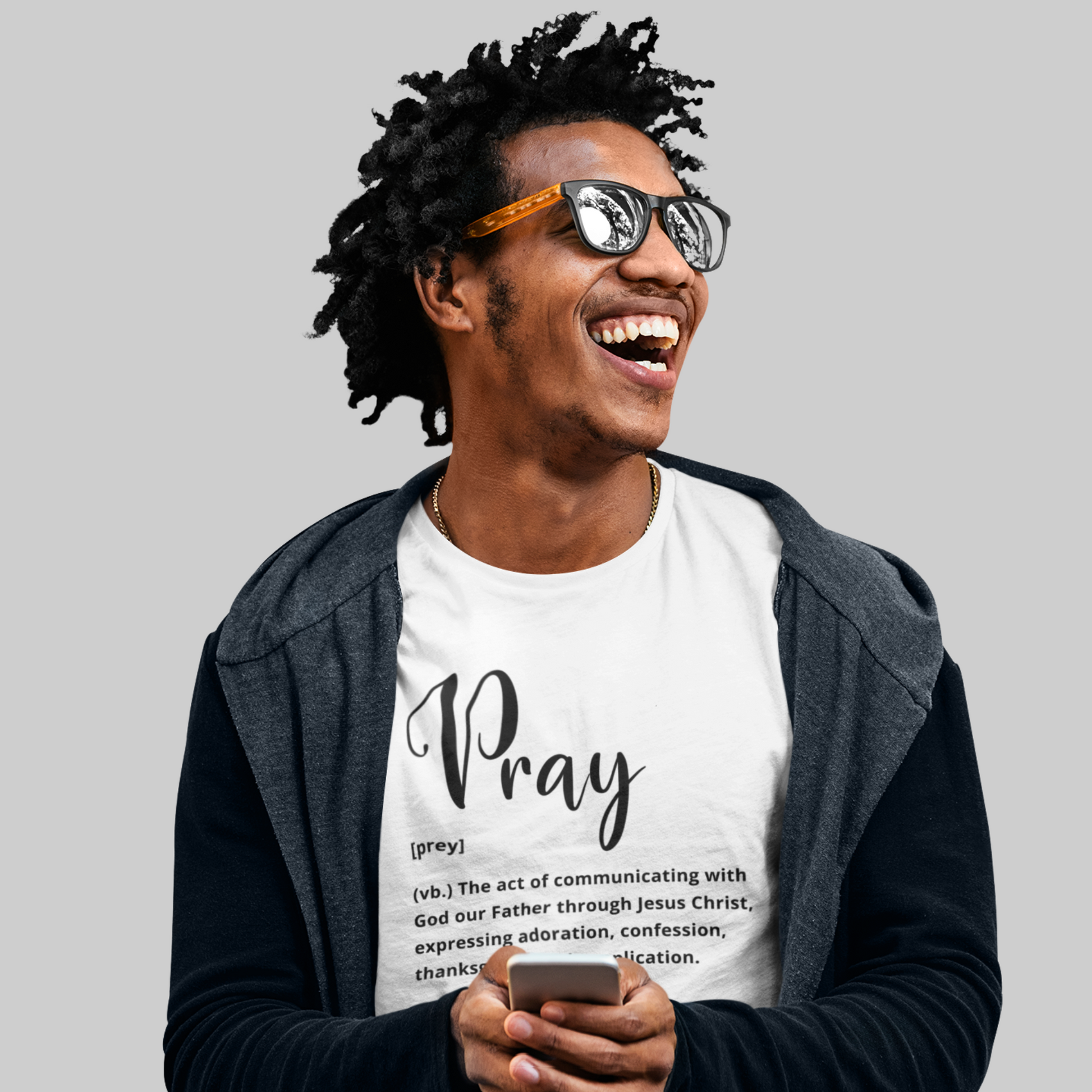 Logo | But Unisex First, Pray | Shirt Black Definition T-Shirt Pray –